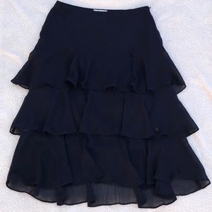So Cute Three tier Navy Blue Skirt Size 8